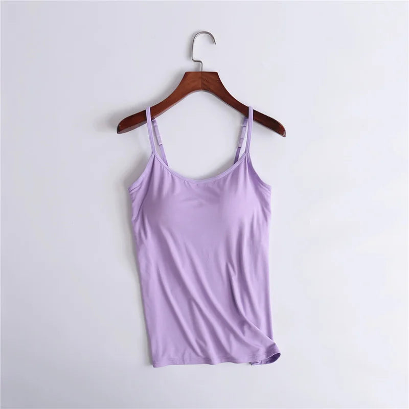 2023 Summer Sale 50% Off - Tank With Built-In Bra Trending Wish