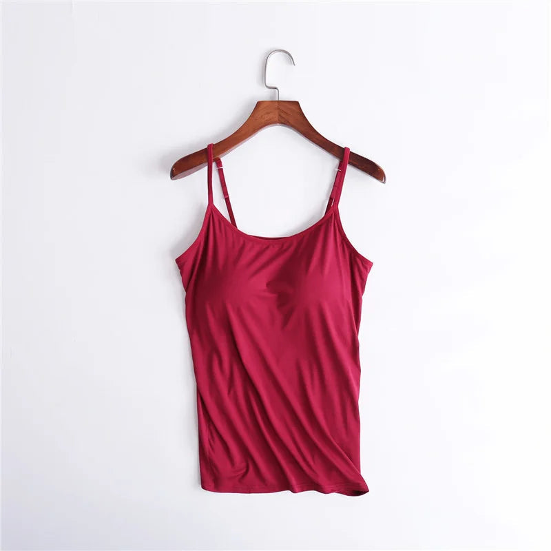 2023 Summer Sale 50% Off - Tank With Built-In Bra Trending Wish