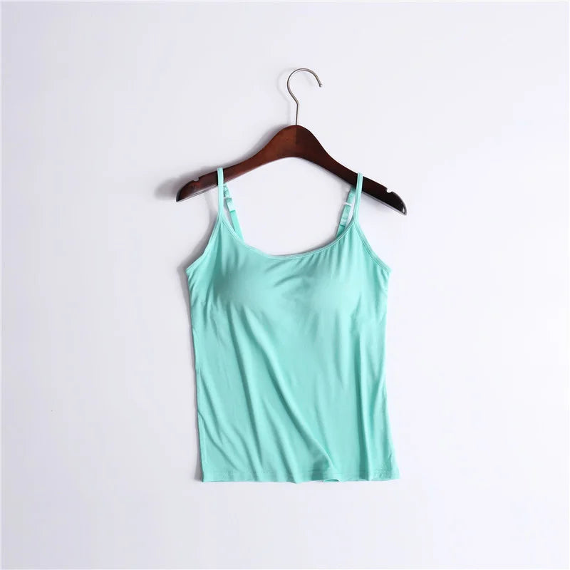 2023 Summer Sale 50% Off - Tank With Built-In Bra Trending Wish