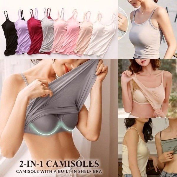 2023 Summer Sale 50% Off - Tank With Built-In Bra Trending Wish