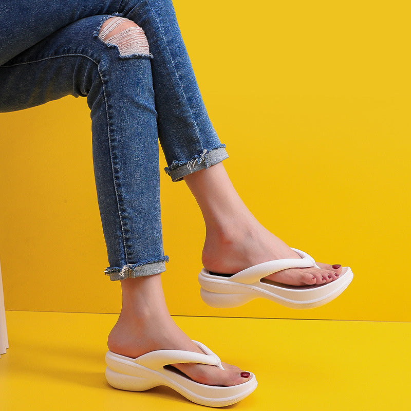 Korean Wedge Heel Platform Flip Flops-5