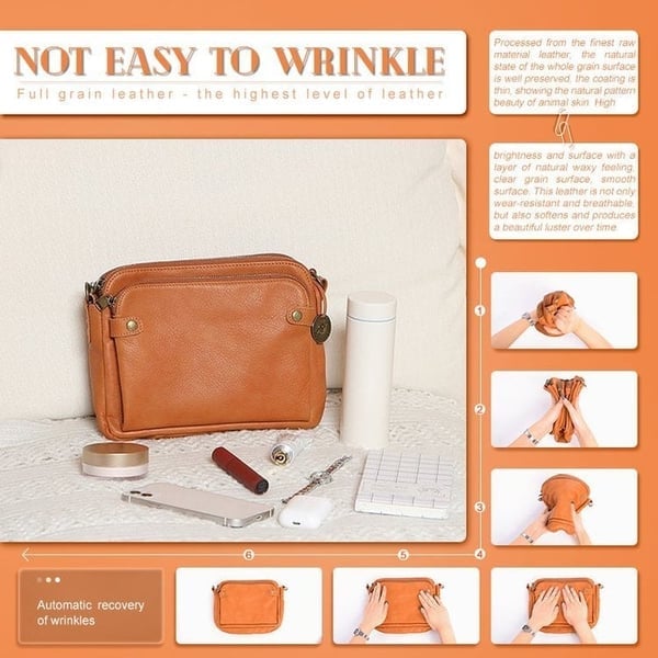 🔥Christmas Hot Sale 50% Off🔥Three-Layer Leather Crossbody Shoulder and Clutch Bag
