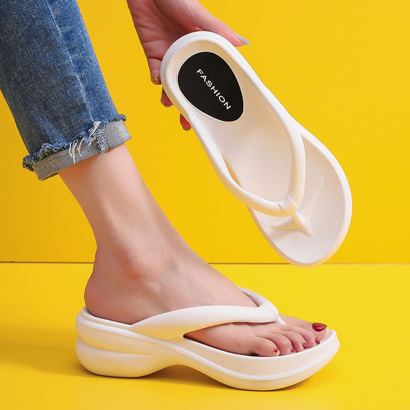 Korean Wedge Heel Platform Flip Flops-5