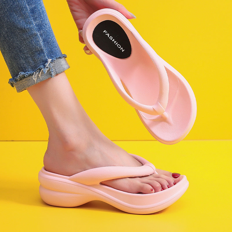 Korean Wedge Heel Platform Flip Flops-4