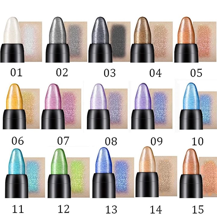 15 Color Highlighter Eyeshadow Pencil Waterproof Glitter Eye Shadow Eyeliner Pen Trending Wish