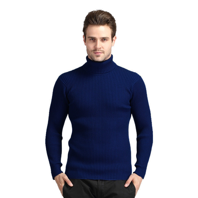 Winter Men's Knitted Turtleneck Slim Sweater