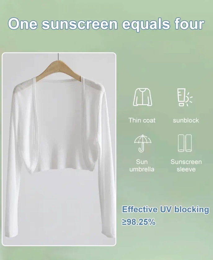 Sunshine Cardigan Knitted Cardigan Women'S Thin Is Silk Shawl Air Conditioning Shirt