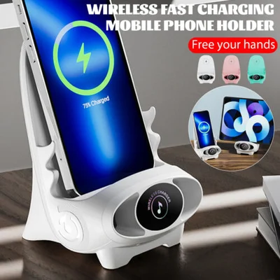Wireless fast charger for ministol multifunctional phone holder