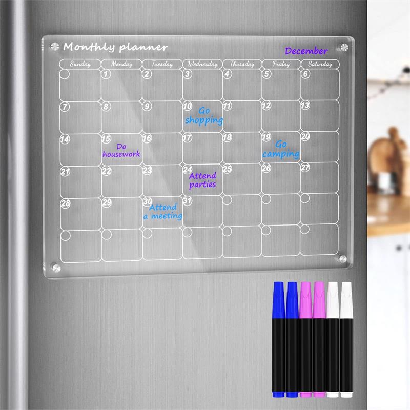 Magnetic Schedule Planner For Fridge【Permanently reusable】