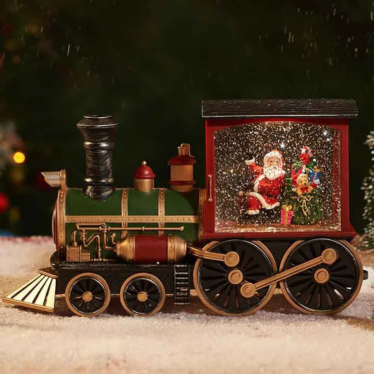 Christmas Gift Train Crystal Ball Ornament