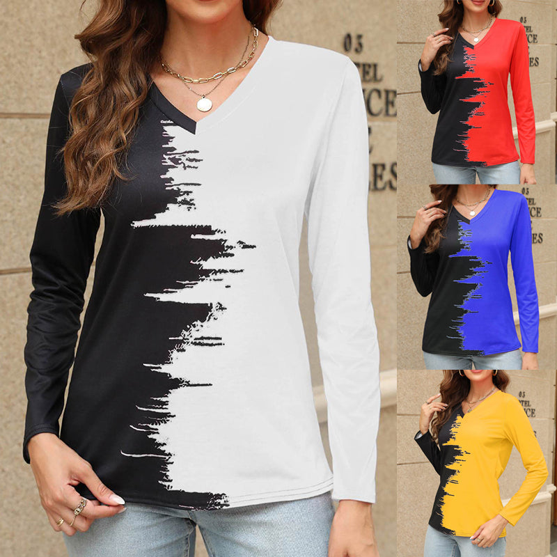 ✈Buy 2 and get free shipping✈Women's V-Neck Long Sleeve T-Shirt