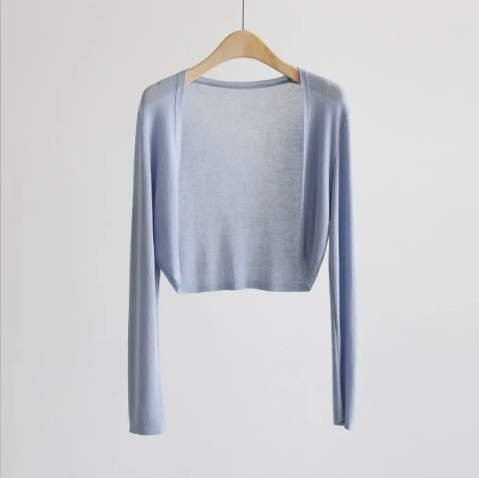 Sunshine Cardigan Knitted Cardigan Women'S Thin Is Silk Shawl Air Conditioning Shirt