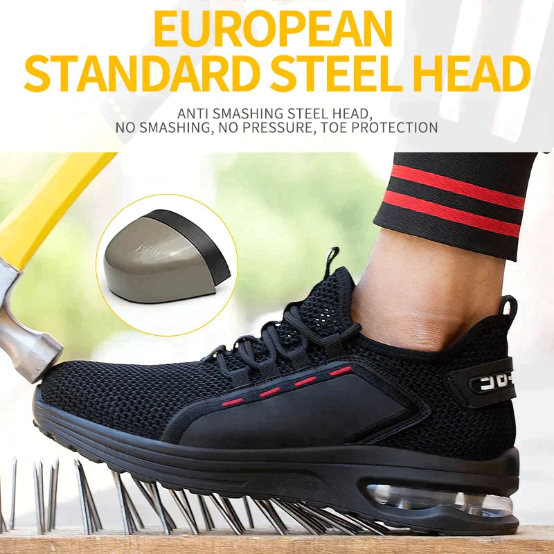 🔥Special offer 50%🔥-Ultra-Light Breathable Steel Toe Non-Slip Work Shoes