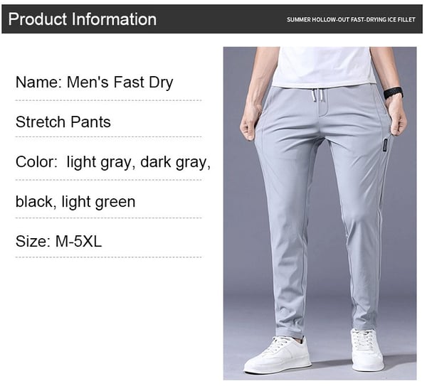 🔥Last day promotion 50% off🔥Stretch Pants – Men's Fast Dry Stretch Pants（Buy 2 free shipping）