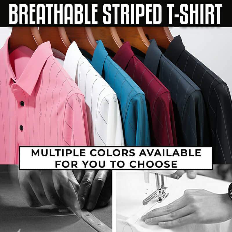 Men's Breathable Striped T-shirt