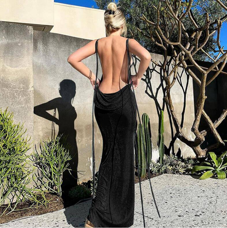 🔥Last Day Sale 49%🔥Serenity Backless Maxi Dress（Buy 2 free shipping）