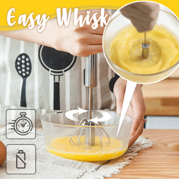 🔥Buy 2 Get 1 Free🔥 Stainless Steel Semi-Automatic Whisk