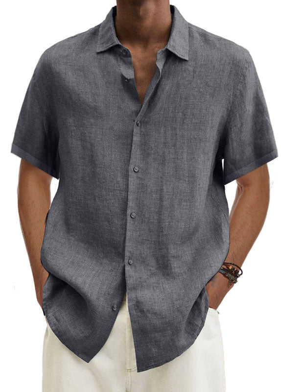 Short-sleeved linen shirts summer 2022