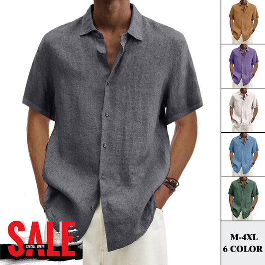 Short-sleeved linen shirts summer 2022