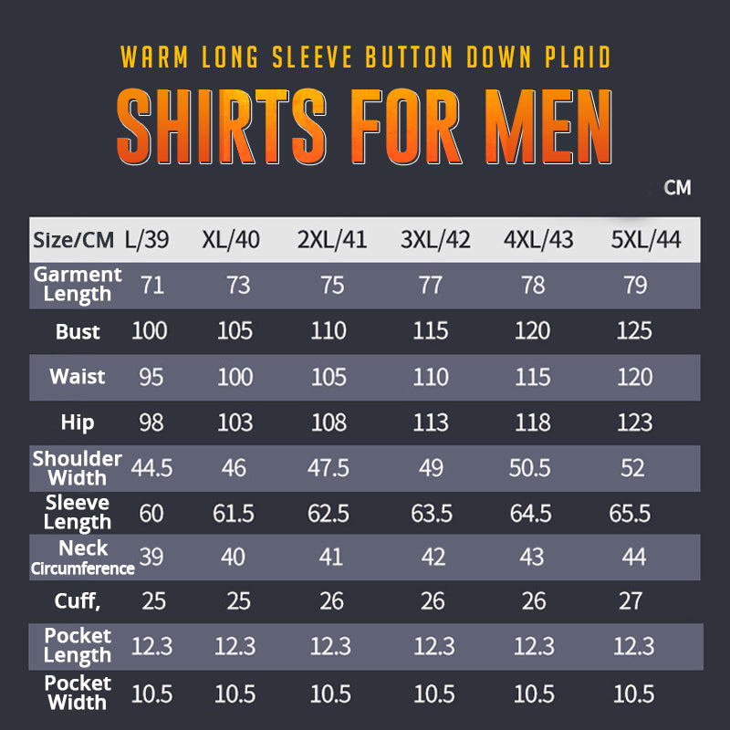 Warm Long Sleeve Button Down Plaid Shirts for Men (Buy 2 Free Shipping)