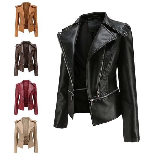 🔥Last day promotion 50% off🔥Zipper Soft Leather Jacket