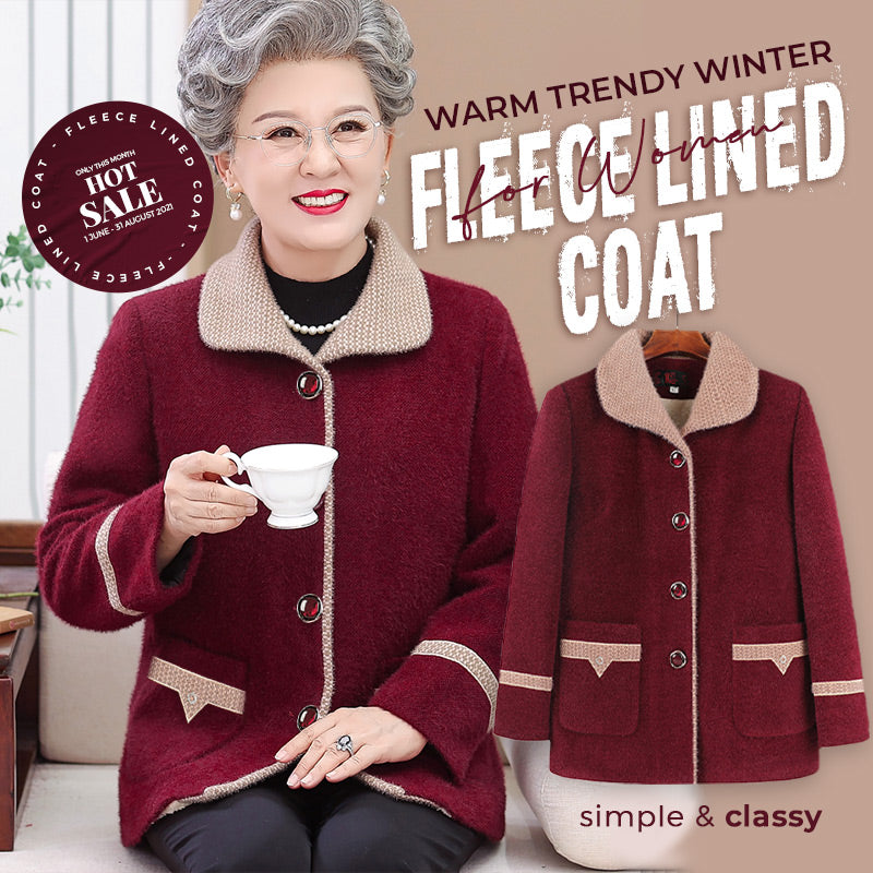 Warm Trendy Winter Fleece Lined Coat for Women