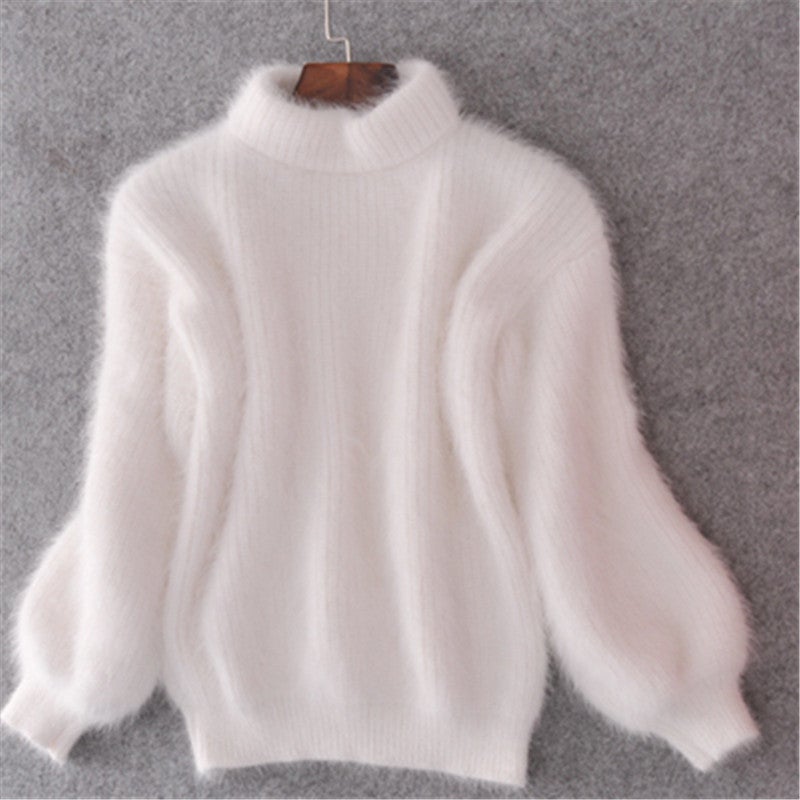 🔥Buy 2 free shipping🔥Loose Solid Color Knit Sweater - Vintage Angora Sweater
