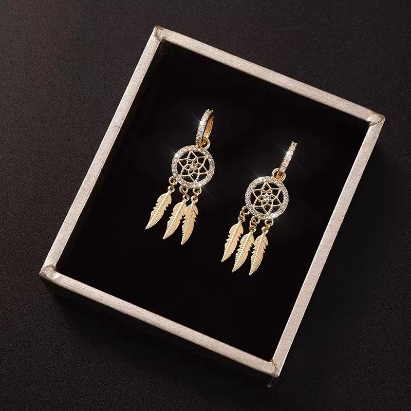 🔥Hot Sale 40% Off🔥Dreamcatcher Crystal Charm Earrings