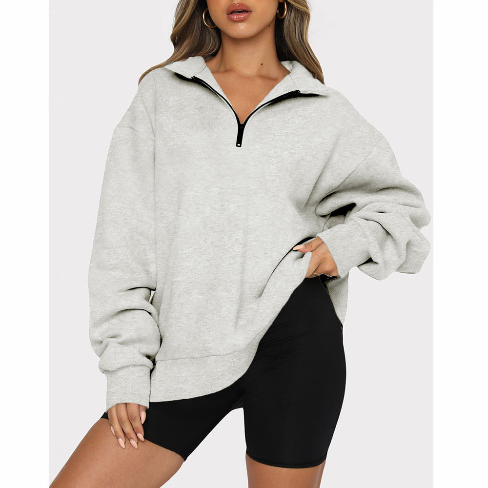 Women's Half Zip Pullover Long Sleeve Sweatshirts