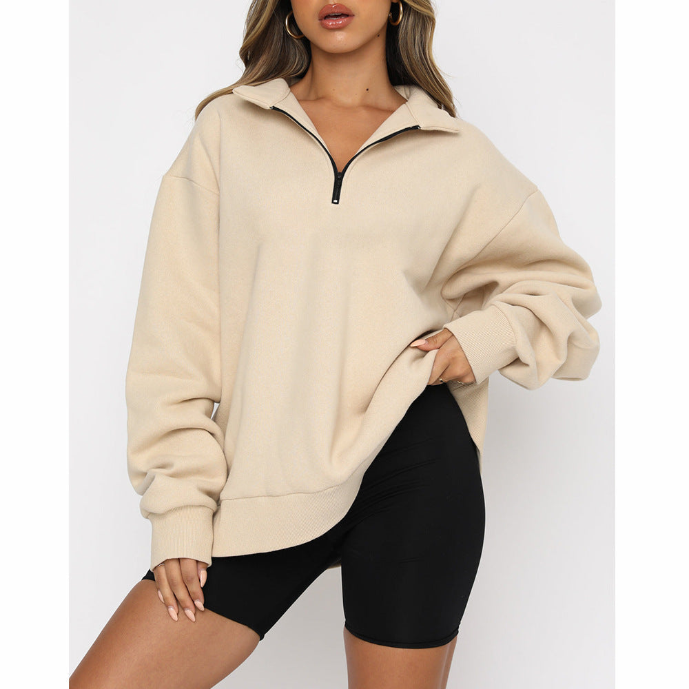 Women's Half Zip Pullover Long Sleeve Sweatshirts