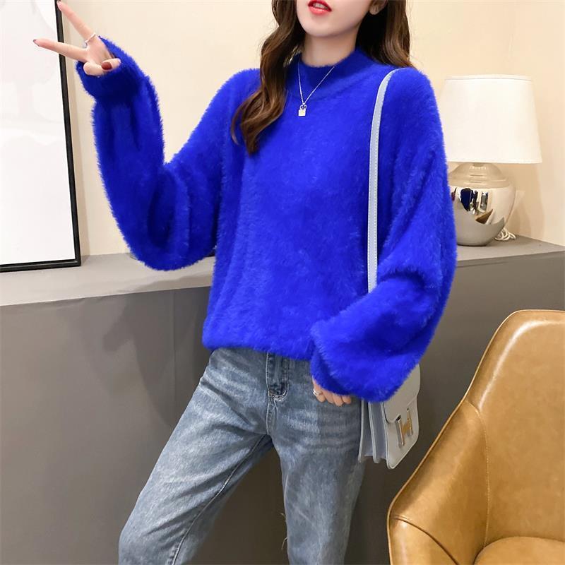 🔥Buy 2 free shipping🔥Loose Solid Color Knit Sweater - Vintage Angora Sweater
