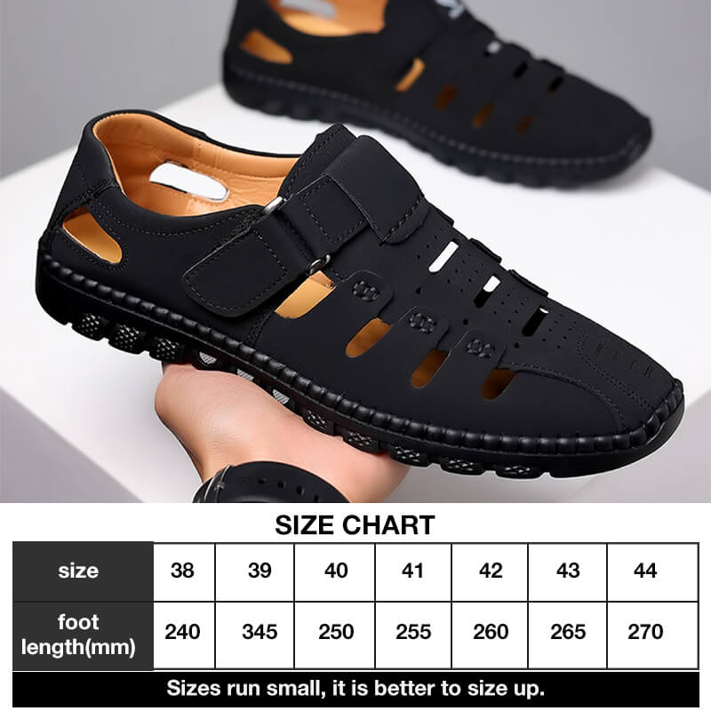 🔥Last Day Sale 49%🔥Stylish Leather Hollow Sandals