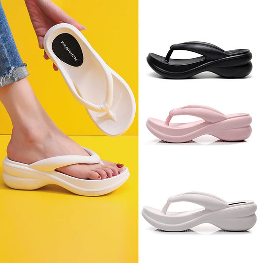 Korean Wedge Heel Platform Flip Flops-4