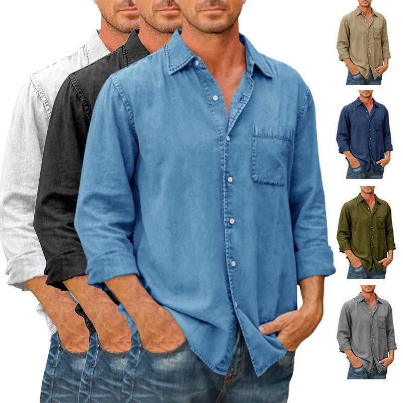 🔥Last Day Sale 49%🔥Men's Denim Shirt 【Long Sleeve】