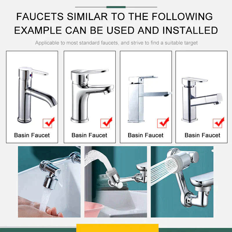 🔥Last day promotion 49%🔥1080° Large-Angle Rotating Splash Filter Faucet