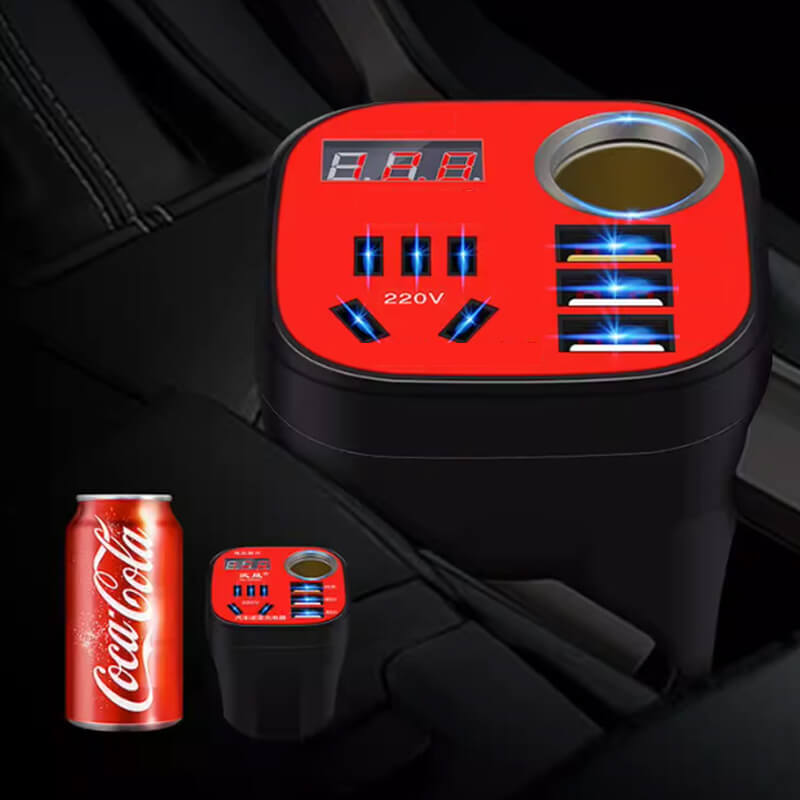 Car Mounted Cup Type Inverter Converter QC Charger ✨(Big Sale 60% & Buy 2 Get Free Shipping )