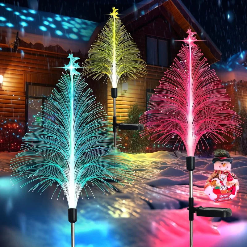 🎅【Christmas Gift🎁】7 Color Changing Solar Christmas Trees Lights🎄