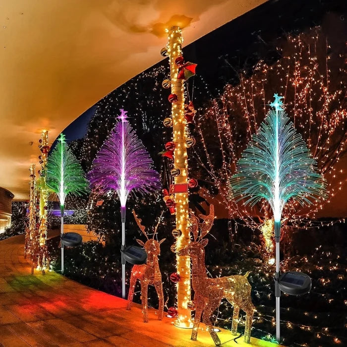 🎅【Christmas Gift🎁】7 Color Changing Solar Christmas Trees Lights🎄