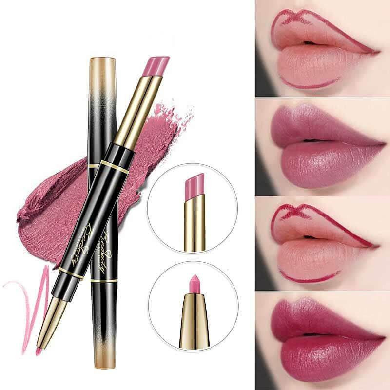 Double Ended Lipstick Matte Waterproof Non-Fade Non-Sticky Lipstick