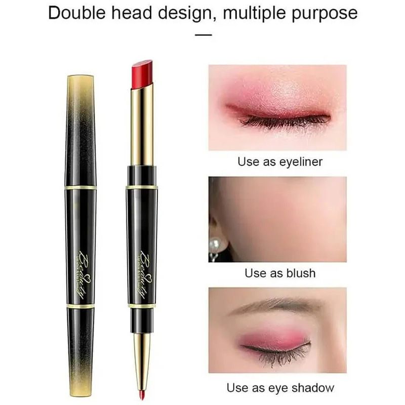 Double Ended Lipstick Matte Waterproof Non-Fade Non-Sticky Lipstick